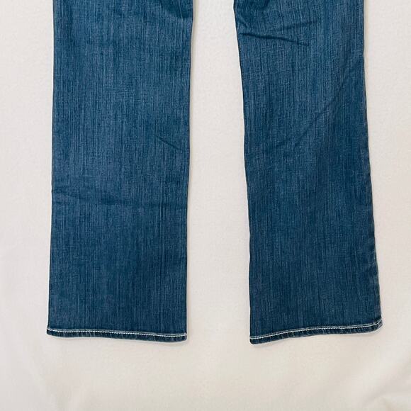 Ariat Jeans Womens 31 Reg Mid Rise Bootcut Dark Blue 5-Pocket Lightly Distressed - Picture 8 of 9